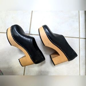 Swedish Hasbeens Leather Mules